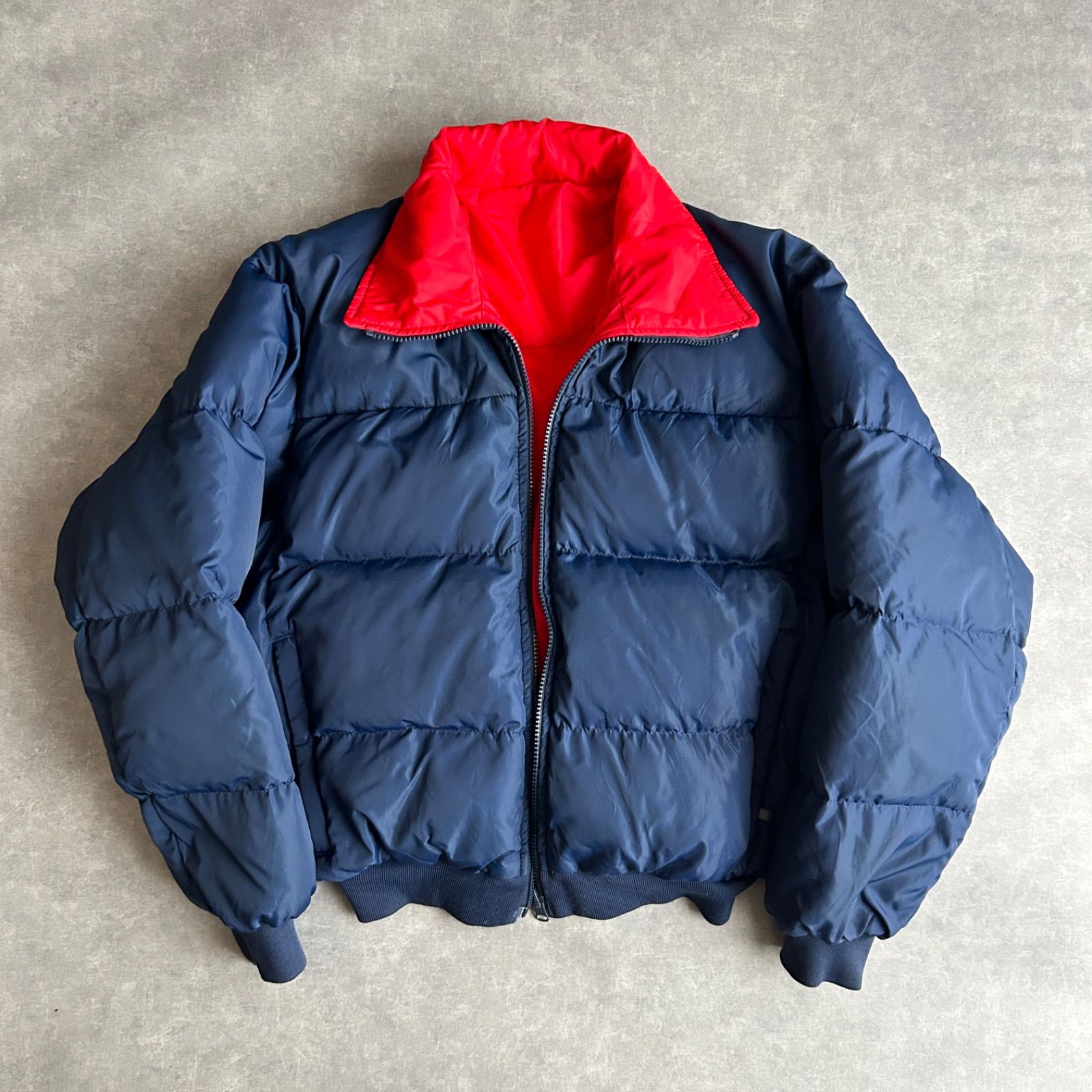 80s/Columbia/コロンビア/リバーシブルダウンジャケット/ロゴ刺繍/短丈