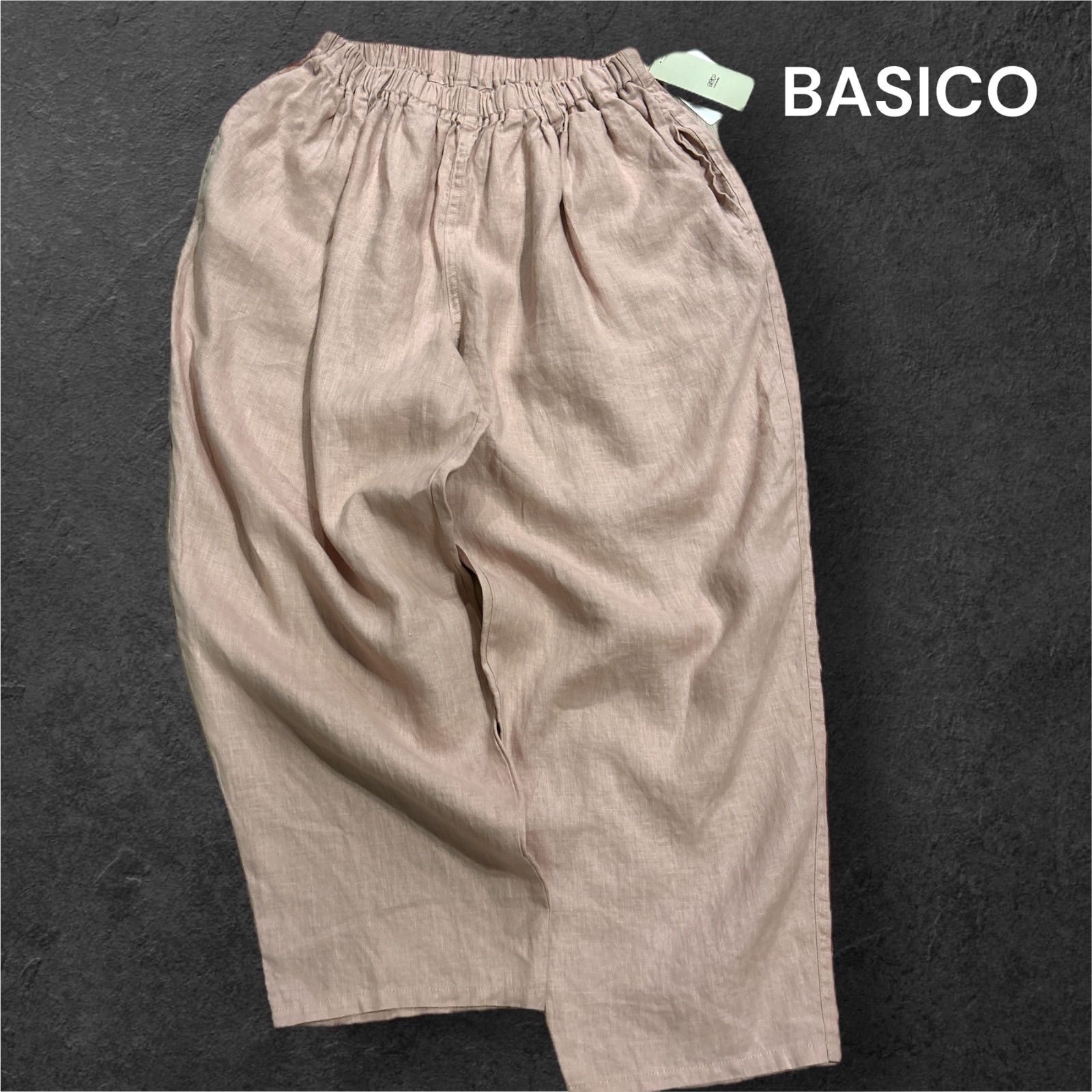 新品 タグ付 23,100円 BASCO バスコ マオパンツ マオP麻・12