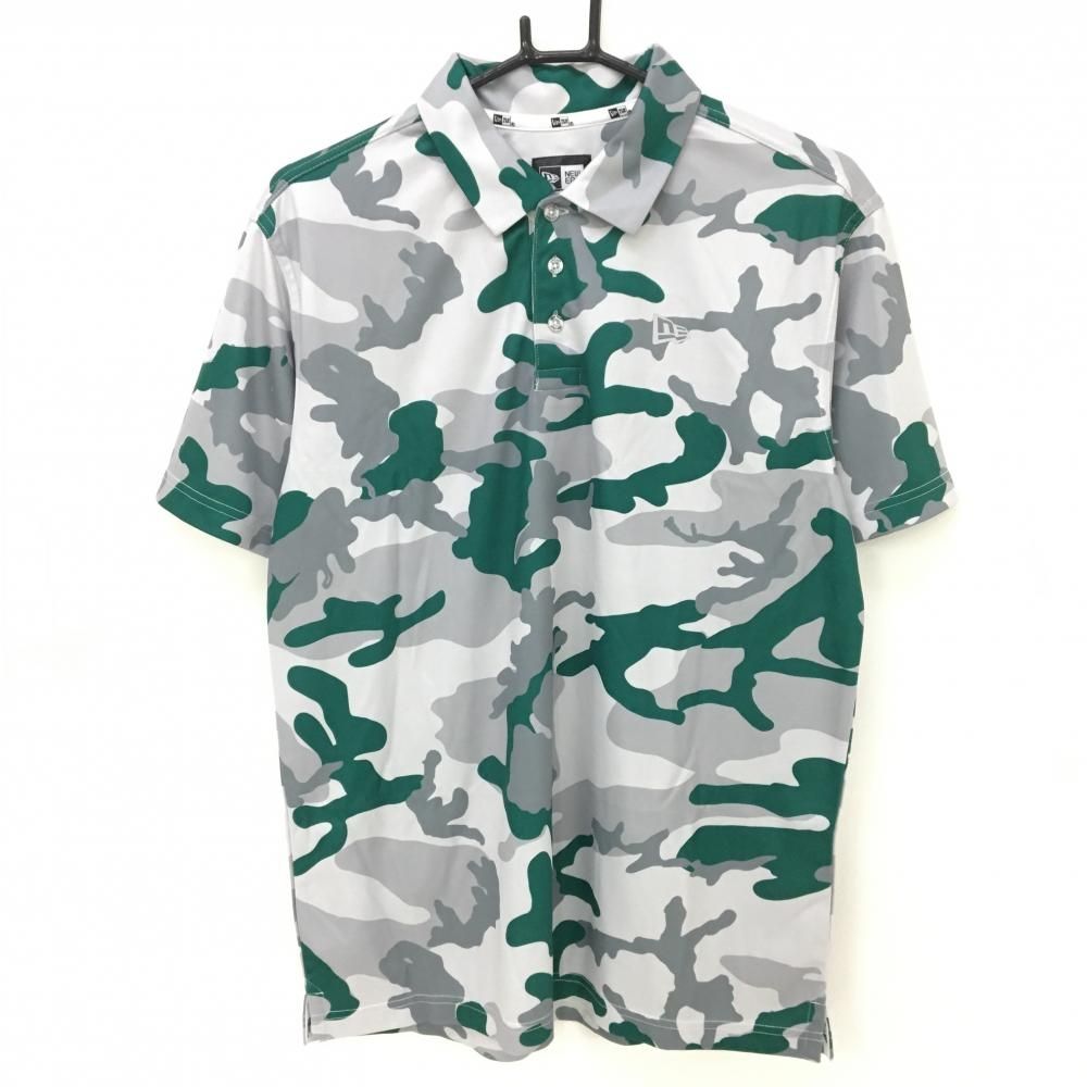 ☆SALE25％OFF☆ニューエラ 半袖ポロシャツ グレー×グリーン