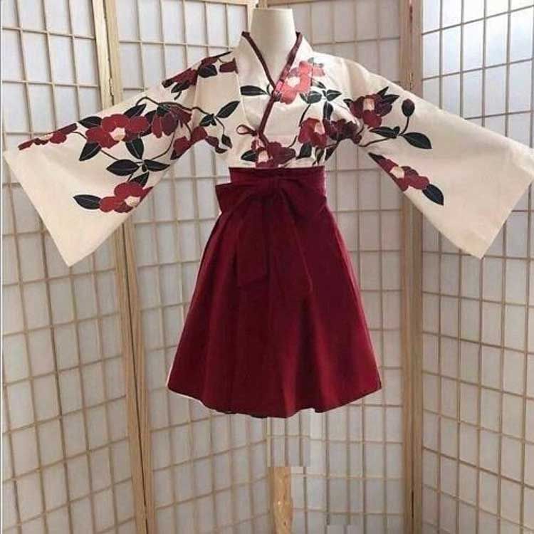 花柄着物スカートセット XS セット