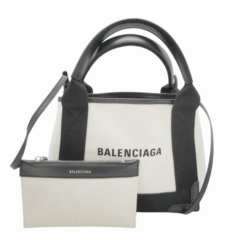 極美品 バレンシアガ BALENCIAGA NAVY CABAS XS ネイビー カバスXS 