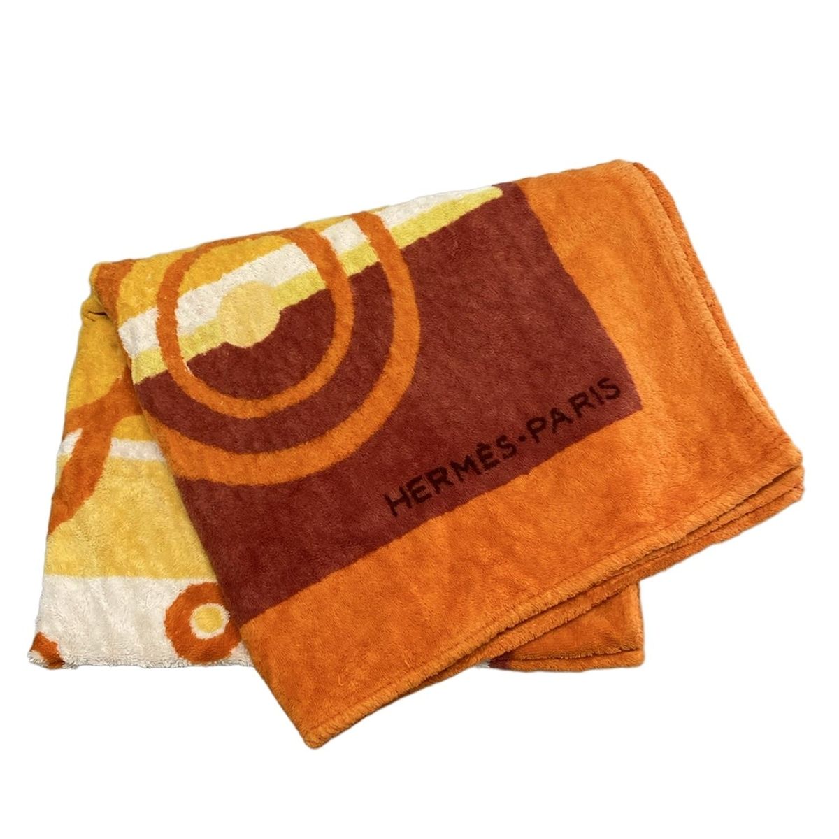 HERMES エルメス 小物 - オレンジ×イエロー×マルチ ビーチマット コットン