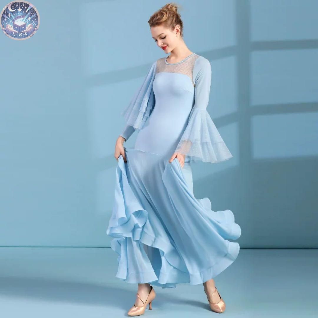 新品未使用 スタンダード練習用ワンピース 花柄がオシャレな