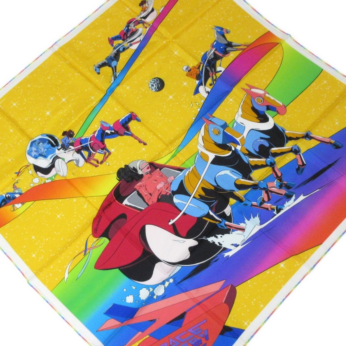 中古】 HERMES エルメス カレ 90 SPACE DERBY スペースダービー