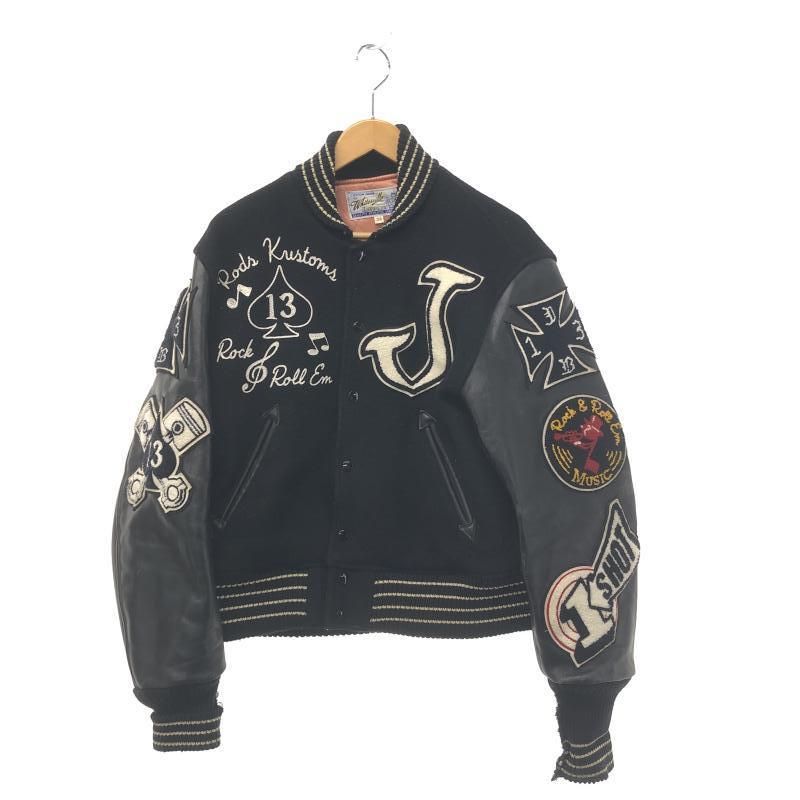 Whitesville ホワイツビル レザー スタジャン⭐︎ 東洋 バズリクソンズ WHITESVILLE ホワイツビル キャッツポウ スタジャン 袖レザー