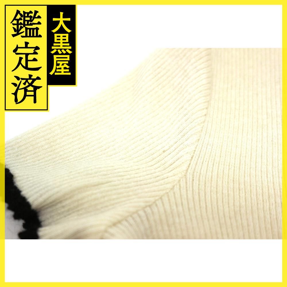 ボーダーリブ 半袖ニット