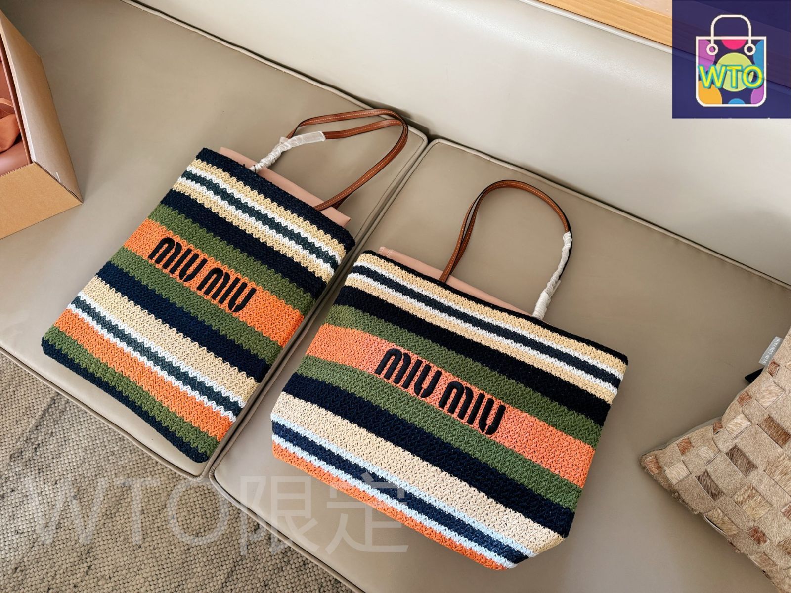 今日特価】Miu Miu ミュウミュウ 鉤針編みトートバッグ カラー