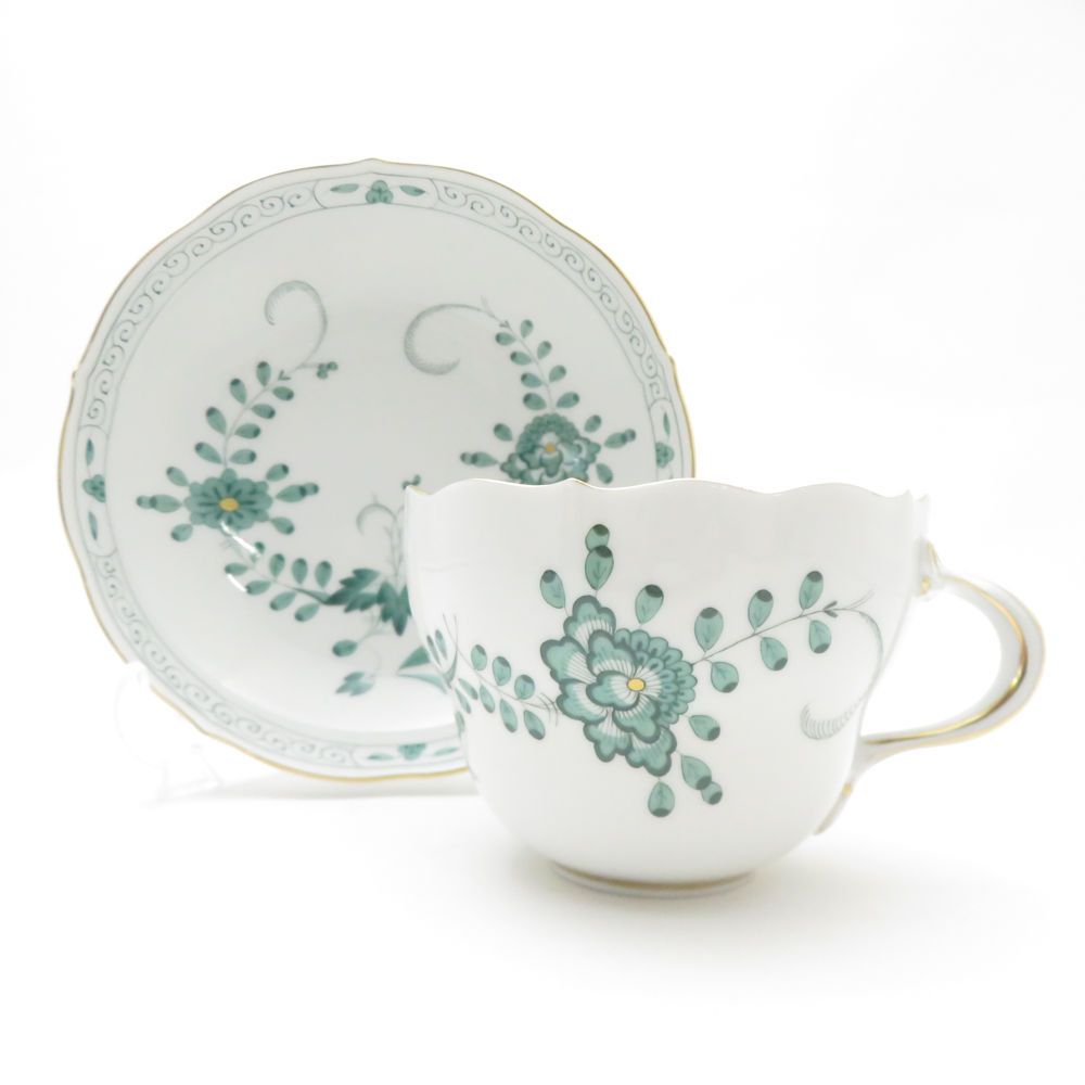 マイセンインドの華 美品 MEISSEN マイセン インドの華 グリーン  