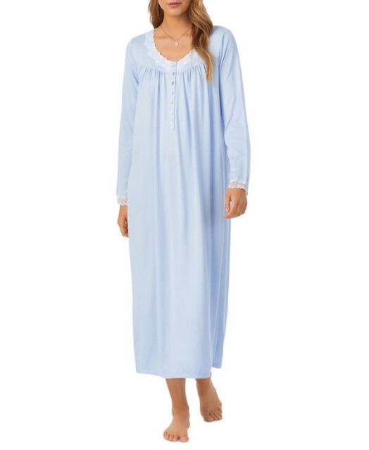 送料無料 エイレーンウェスト レディース ナイトウェア アンダーウェア Women s Sweater-Knit Ballet Nightgown Light Blue