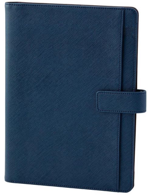 (まとめ）レイメイ藤井 ベルト付きマルチカバーノート (B5) ネイビー CN255K 【×5セット】