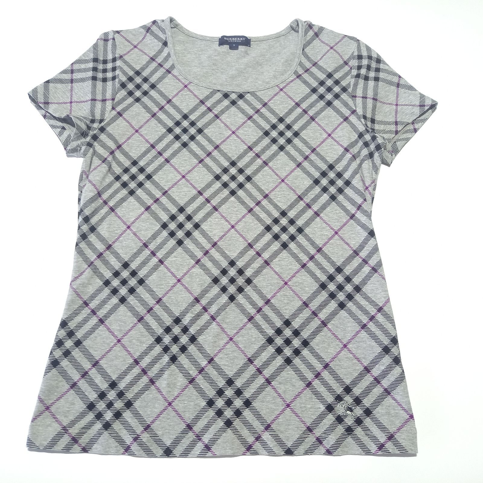 バーバリー ノバチェック Tシャツ カットソー グレイ 2サイズ Burberry 
