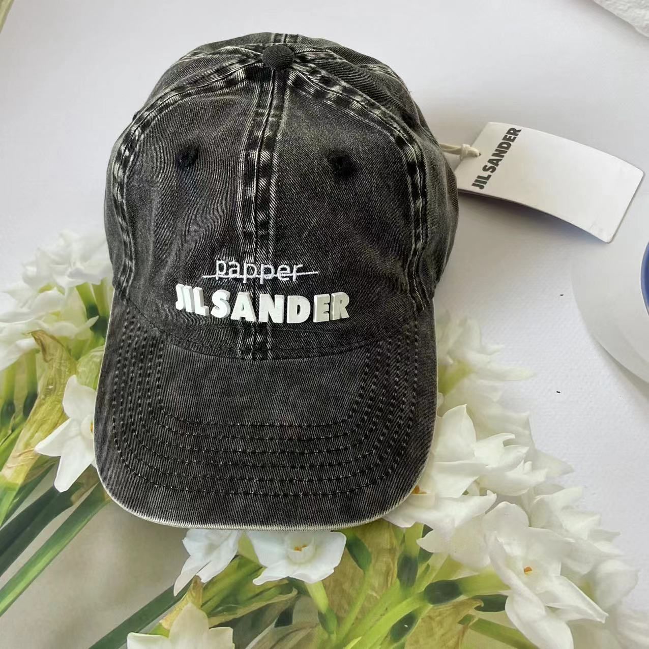 JIL SANDER  ウォッシュド デニムベースボールキャップ JIL SANDER ウォッシュド デニムベースボールキャップ - メルカリ