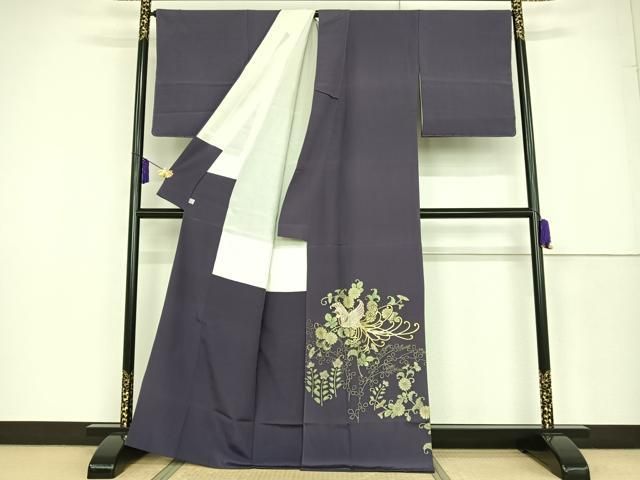 平和屋着物○本貝紫作家 西山和垣 色留袖 鳳凰菊唐草 鈴乃屋扱い 正絹  