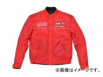 2輪 エルフ ナイロンブルゾン レッド 選べる3サイズ EL-3241