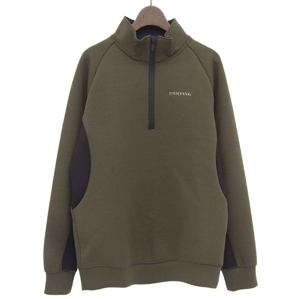 BRIEFING ハーフジップ メンズウェア ブリーフィング　ゴルフ　カーキ BRIEFING GOLF ブリーフィング ゴルフ モックシャツ メンズ 長袖