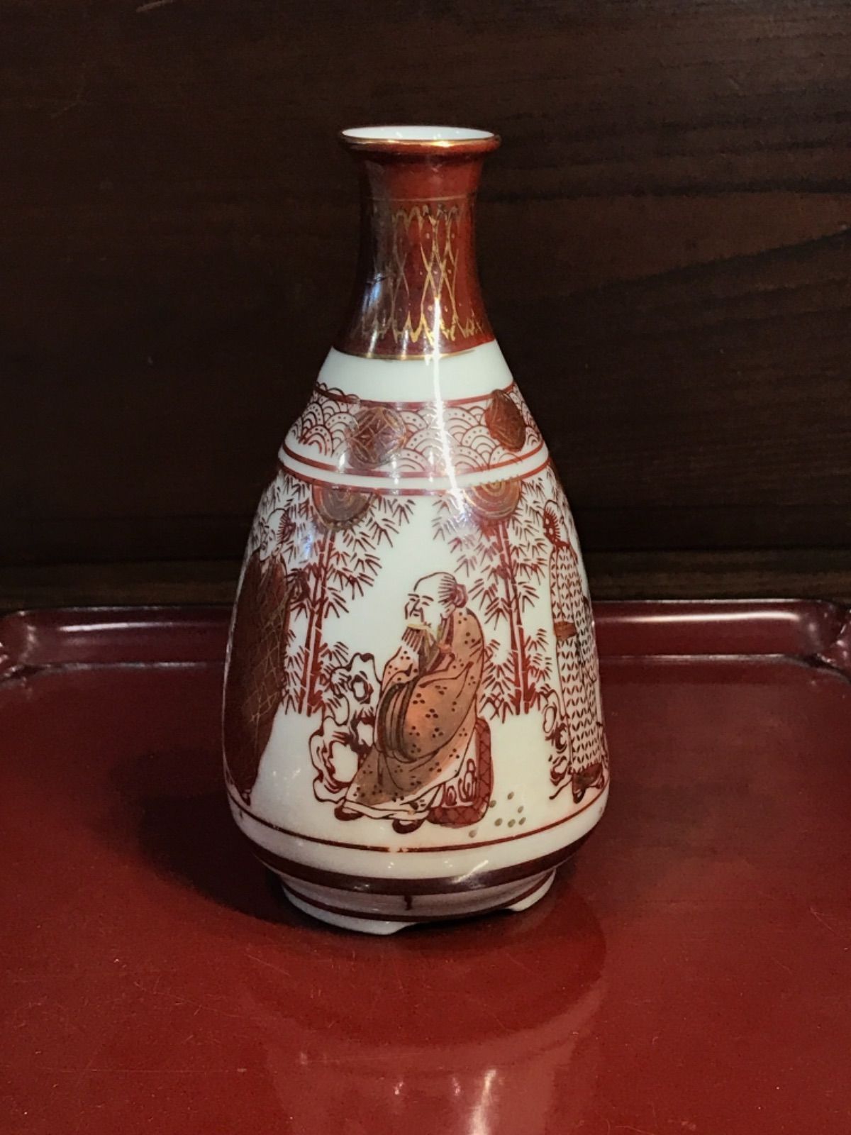 九谷 赤絵の徳利 赤絵金彩(金襴手)竹林賢人文徳利 - メルカリ 九谷 赤絵の徳利 赤絵金彩(金襴手)竹林賢人文徳利 - メルカリ