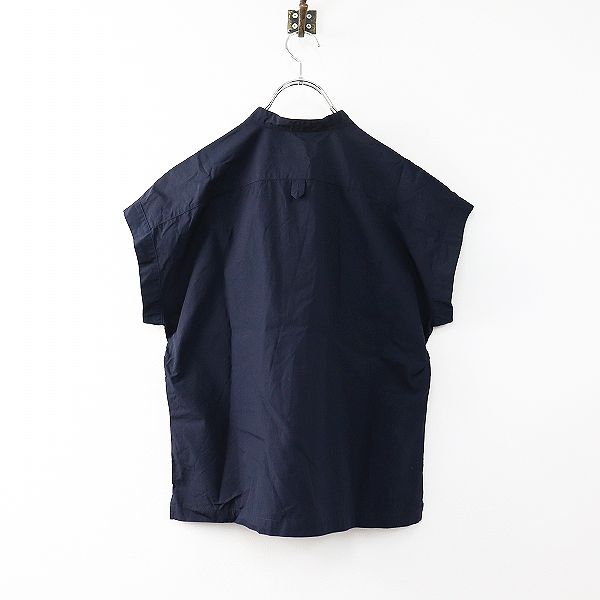 MARGARET HOWELL - 2020SS MARGARET HOWELL マーガレットハウエル CRISP FINE COTTON カラーレス半袖シャツ 2/ネイビー トップス ブラウス【2400013411592】 2020SS MARGARET HOWELL マーガレットハウエル CRISP FINE