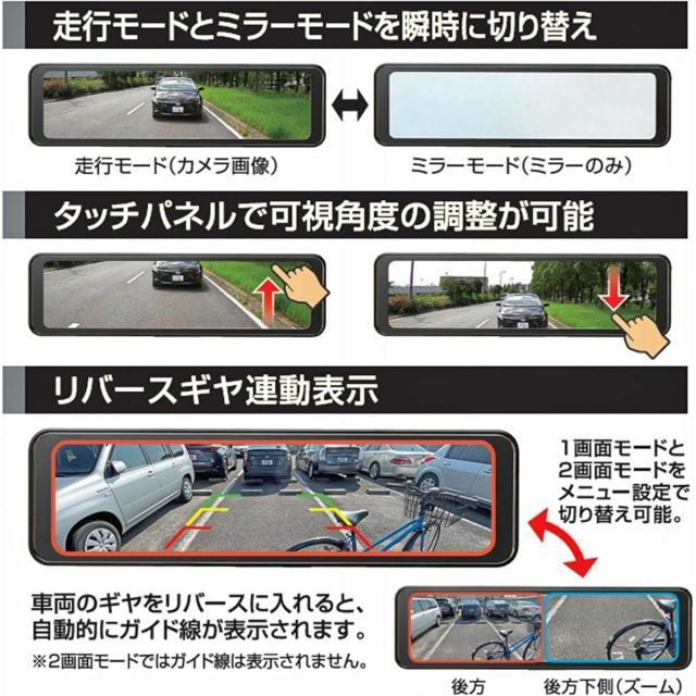 後方 ルームミラー