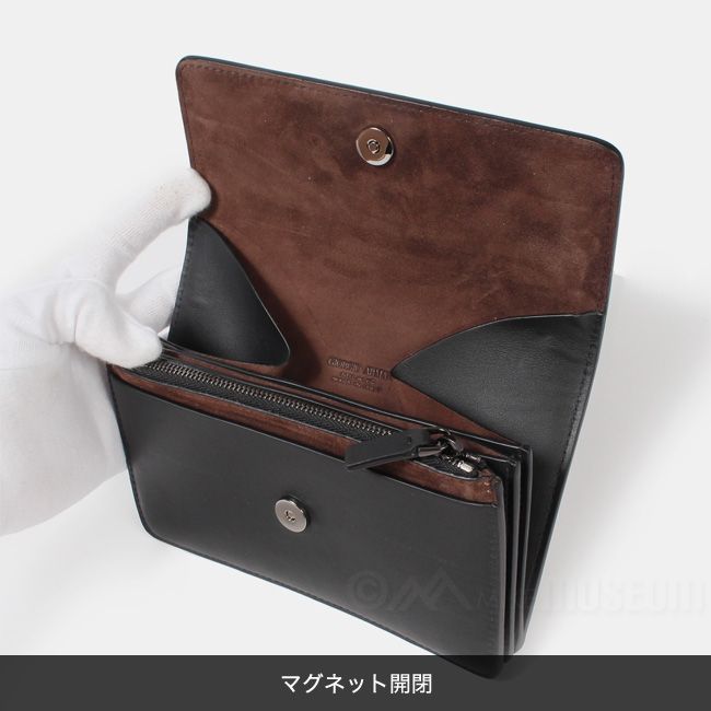 新品未使用】 GIORGIO ARMANI ジョルジオ・アルマーニ 財布 ブラック