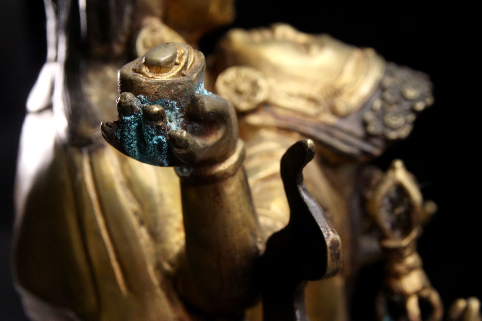 仏教美術 銅製 歓喜仏 37cm 6930g チベット仏教 仏像唐物骨董 楾