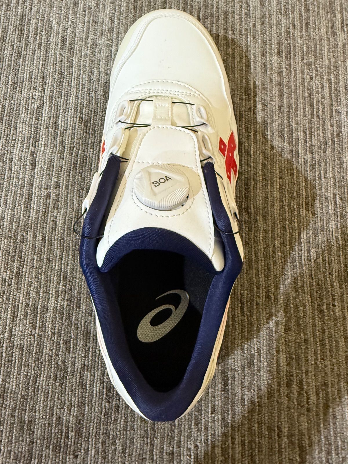 SGM ♥ asics 安全靴 ウィンジョブ ホワイト クラシックレッド 25cm