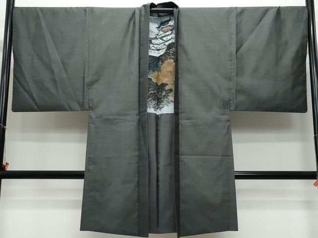 平和屋着物●男性　本場大島紬　アンサンブル　80亀甲　総詰め　正絹　逸品　CAAS8548vf 平和屋着物○男性 本場大島紬 アンサンブル 80亀甲 総詰め 正絹 逸品