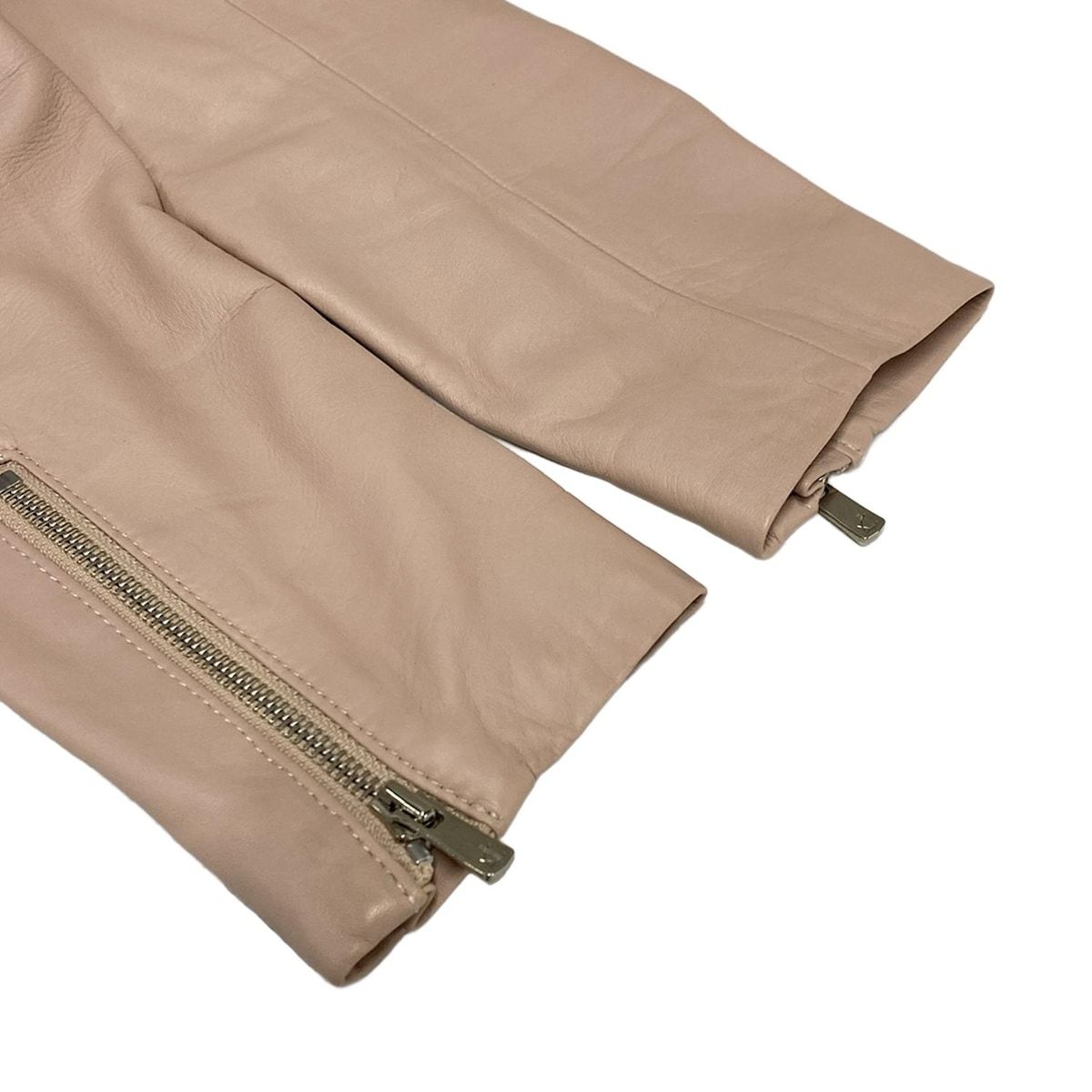 ANAYI アナイ ライダースジャケット サイズ38 M レディース - ピンクベージュ 長袖|レザー|ジップアップ|春|秋 USTAUSTRALIA_COM_AU