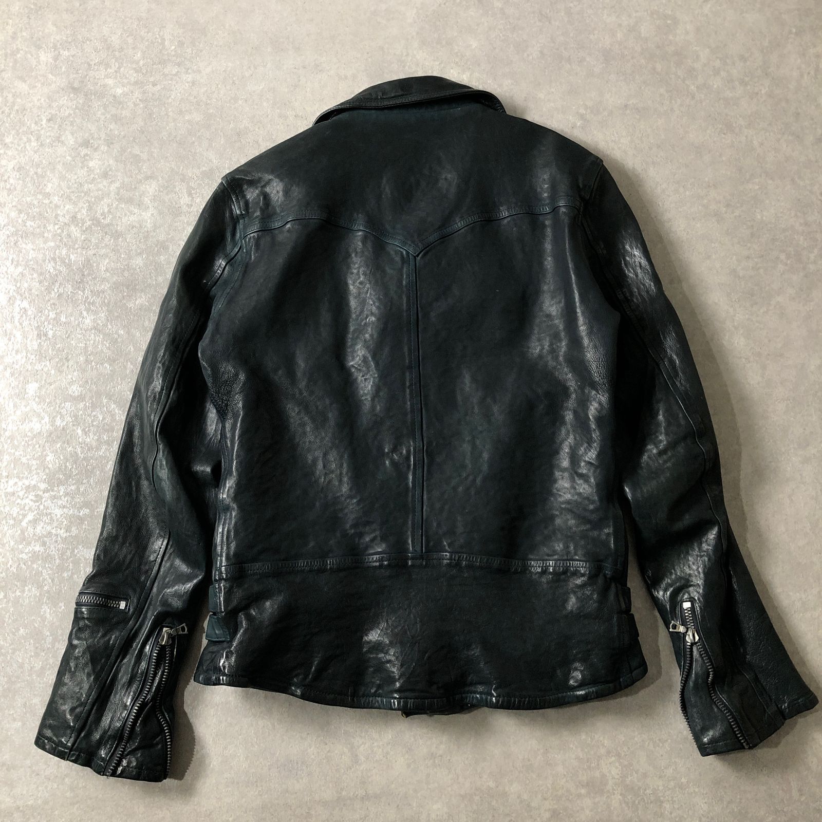 定価19万 ISAMU KATAYAMA BACKLASH ドイツカーフ レザー 製品加工染め 