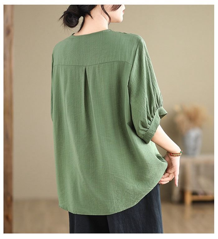パトゥ ブラウス ショート丈 24SS レディース SIZE 34 PATOU 中古 ブラウス レディース トップス 綿麻風 ブラウス 七分袖 刺? 花柄