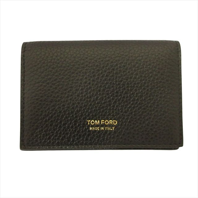 トムフォード TOM FORD Tライン カードホルダー T LINE JAPANESE BUSINESS CARD HOLDER カードケース  名刺入れ レザー ロゴ 黒 ブラック ゴールド メンズ レディース - メルカリ