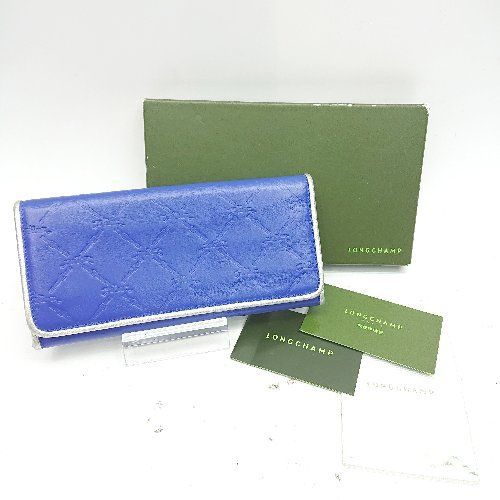 ◇ LONGCHAMP ロンシャン ロゴ型押し 馬柄 カード収納多い 長財布 