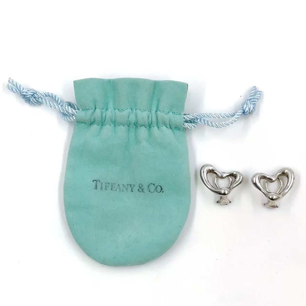 安定した TIFFANY - Co. オープンハート SV925 シルバー イヤリング