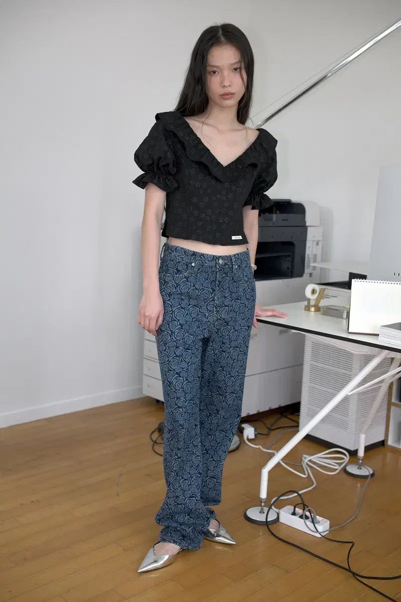 オーバーデューフ ローズ デニム ROSE DENIM PANTS sサイズ