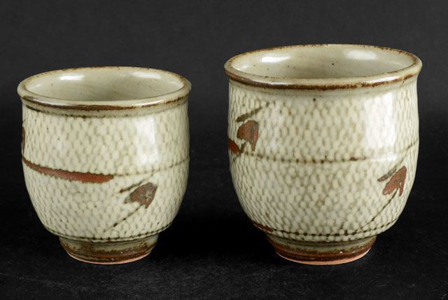 吉】CL785 人間国宝 【島岡達三】 益子焼 象嵌皿 大皿 幅31㎝／共箱