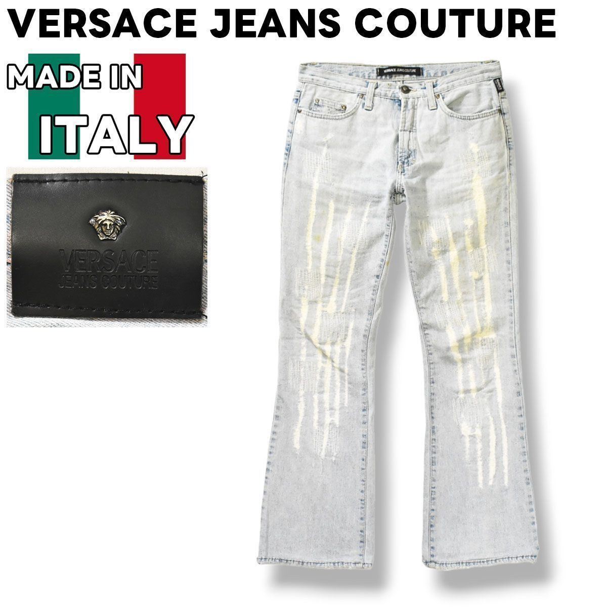 高級】 イタリア製 ヴェルサーチ ジーンズ クチュール VERSACE JEANS