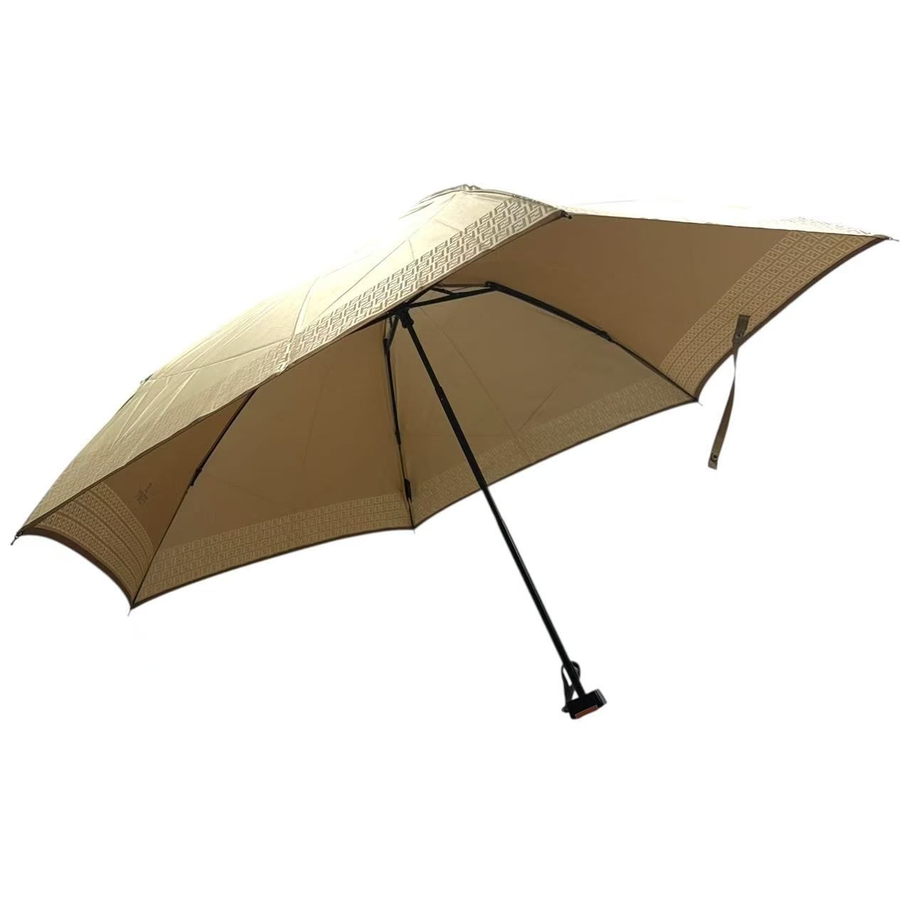 FENDI FENDI LOGO 晴雨兼用 折りたたみ日傘 ナイロン ゴールド