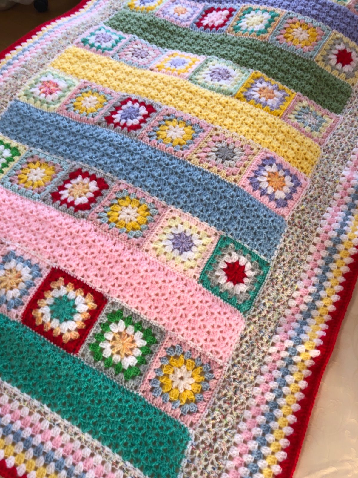 膝掛け ブランケット マルチカバー 手編み