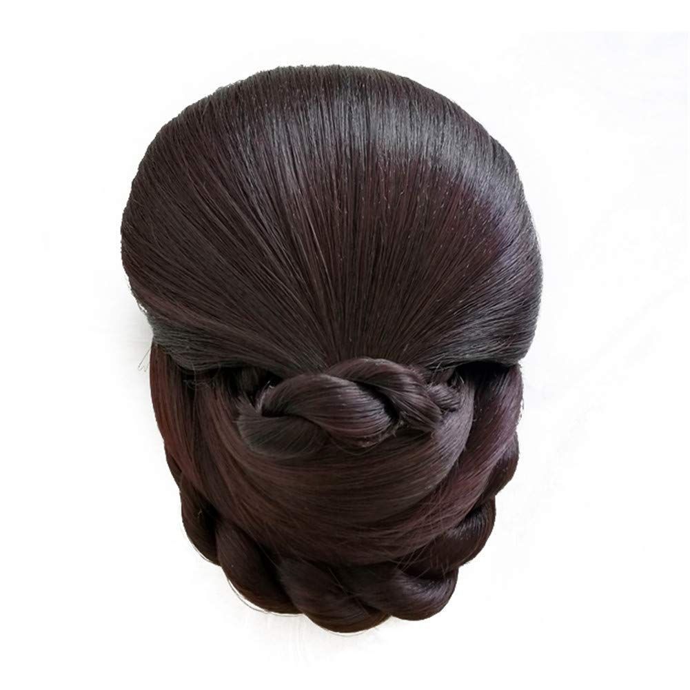 新着商品 L ダークブラウン 花火 夏祭り 着物 かつら 浴衣 結婚式 ポイントウィッグ 盛りウィッグ 盛り髪 髪飾り まとめ髪 つけ毛 和装シニヨン ウィッグ お団子 和装ウィッグ Remeehi