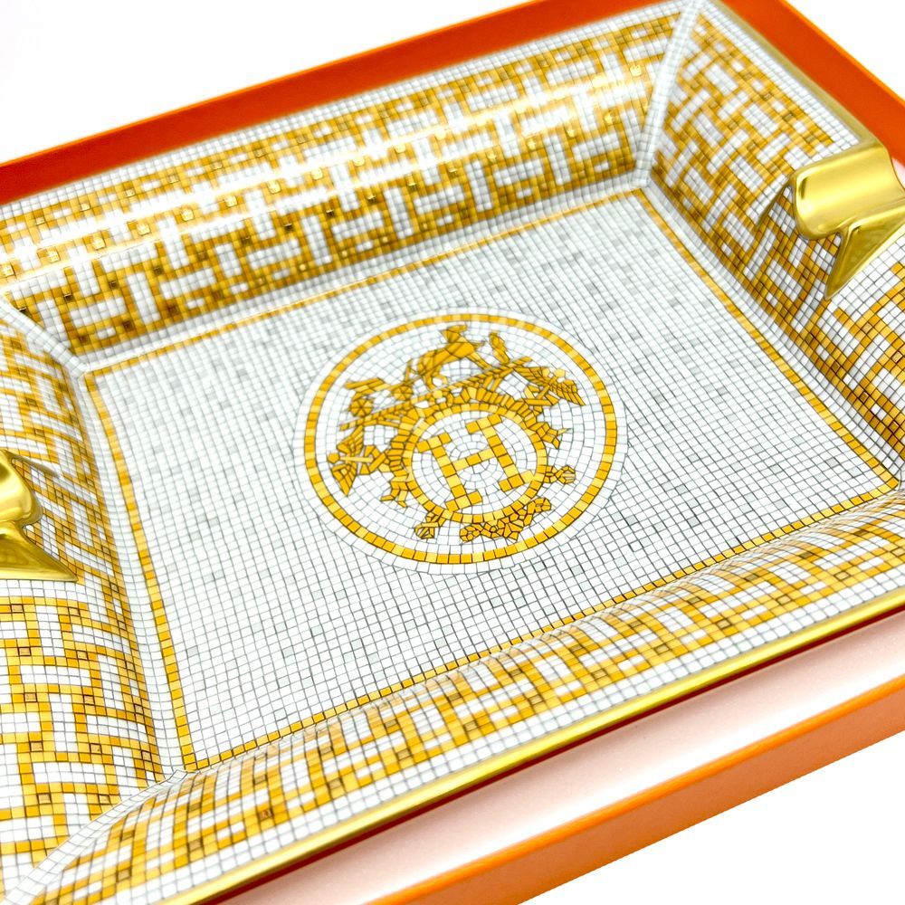 HERMES エルメス モザイク ヴァンキャトル 灰皿 トレイ アクセサリー