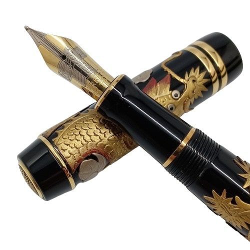 PARKER パーカー 万年筆 リミテッドエディション デュオフォールド 蒔絵 沖縄堆錦 対龍 センテニアル M  9/88 18K 750 刻印あり 専用ケース入りMB