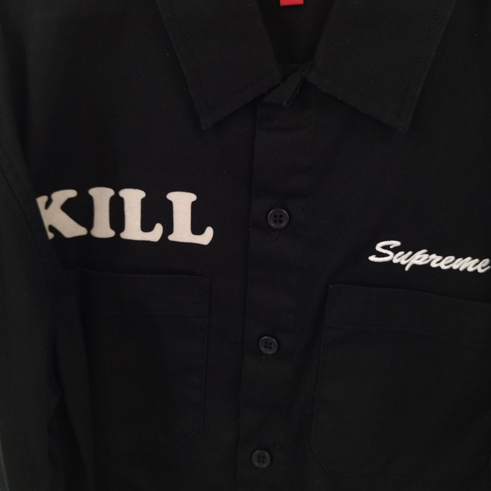 SUPREME シュプリーム 16SS Kill Work Shirt キルロゴプリント 長袖 ...