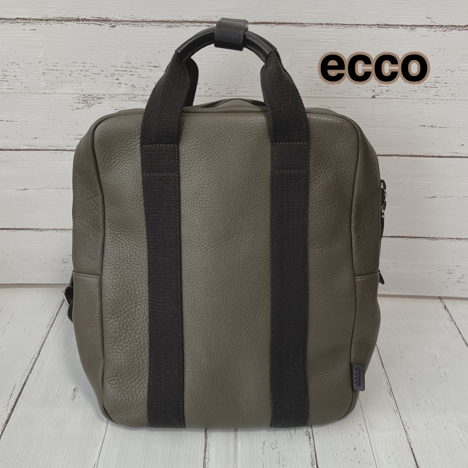 エコー ecco 本革 レザー リュック - メルカリ