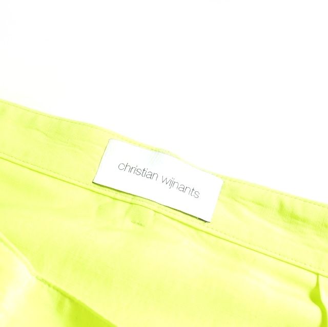 クリスチャン ワイナンツ christian wijnants ベルテッド ロングスカート ラップスカート 36 ライムグリーン 緑 正規 DECORATOM_COM_BR