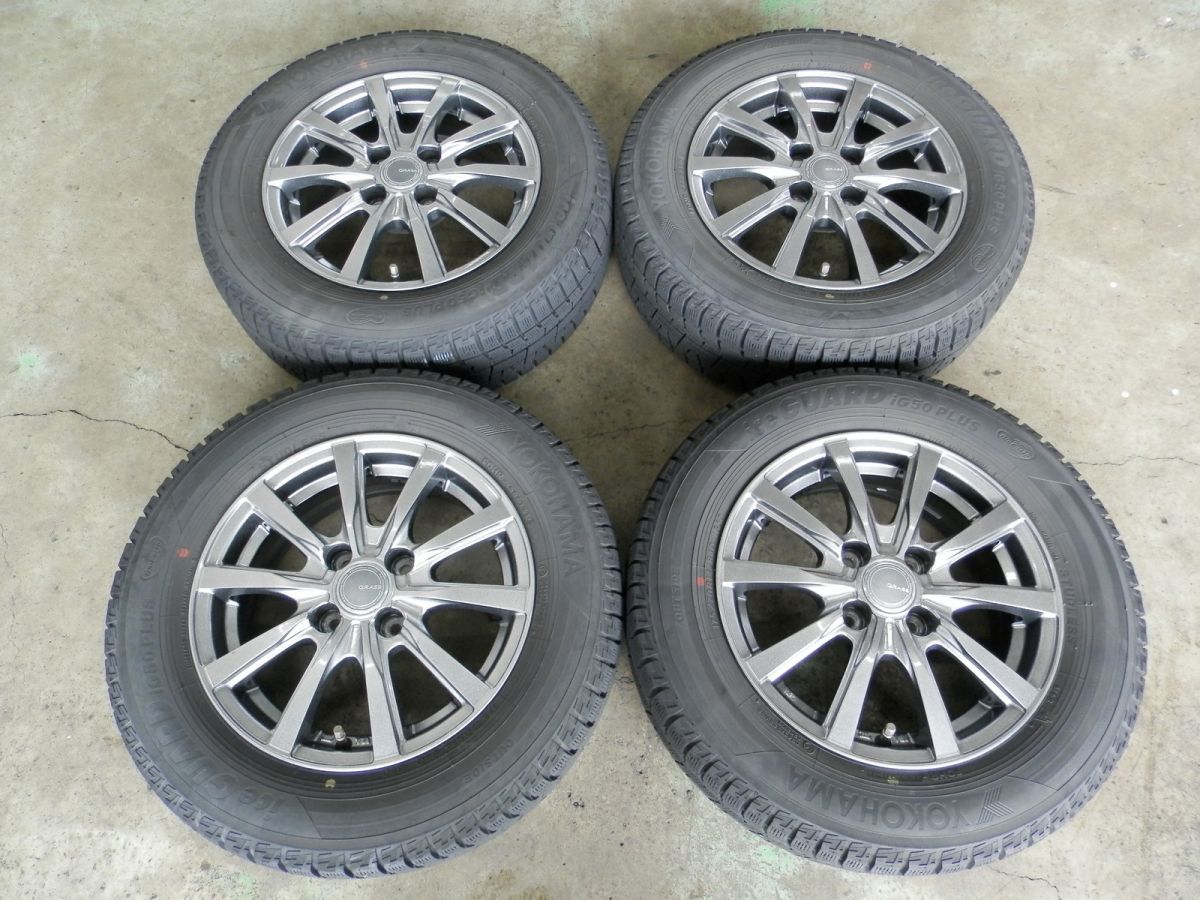 ポルテ 14インチ 社外アルミホイール付スタッドレスタイヤ 4本SET 175 70R14 2020年製 5.5J 38 4H 100