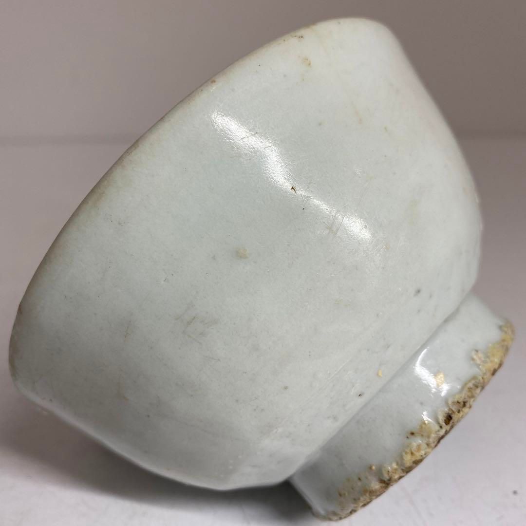 朝鮮古美術　李朝白磁茶碗　O 直径12.4cm 東H5-0903③タサチ 朝鮮古美術 李朝白磁茶碗 O 直径12.4cm 東H5-0903③タサチ