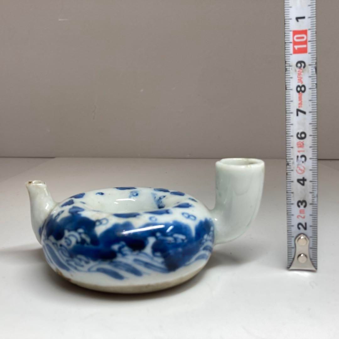 中国清時代　青花水滴　横幅約11㎝　東Y5-1215☆2Fタニチ 中国清時代 青花水滴 横幅約11㎝ 東Y5-1215☆2Fタニチ 中国