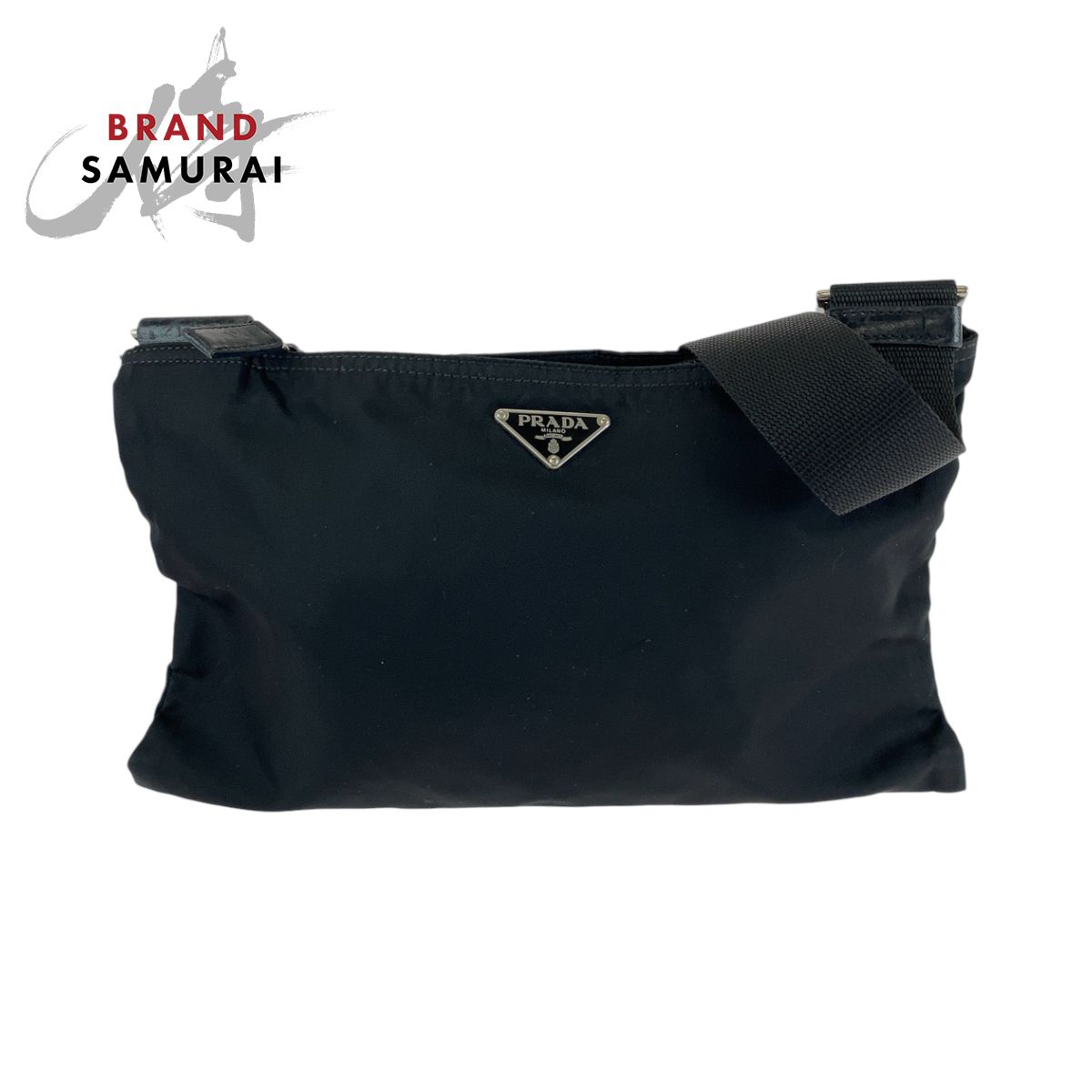 PRADA プラダ テスート 三角ロゴプレート ブラック 黒 シルバー金具 ナイロン 多 B6243 トートバッグ ショルダー