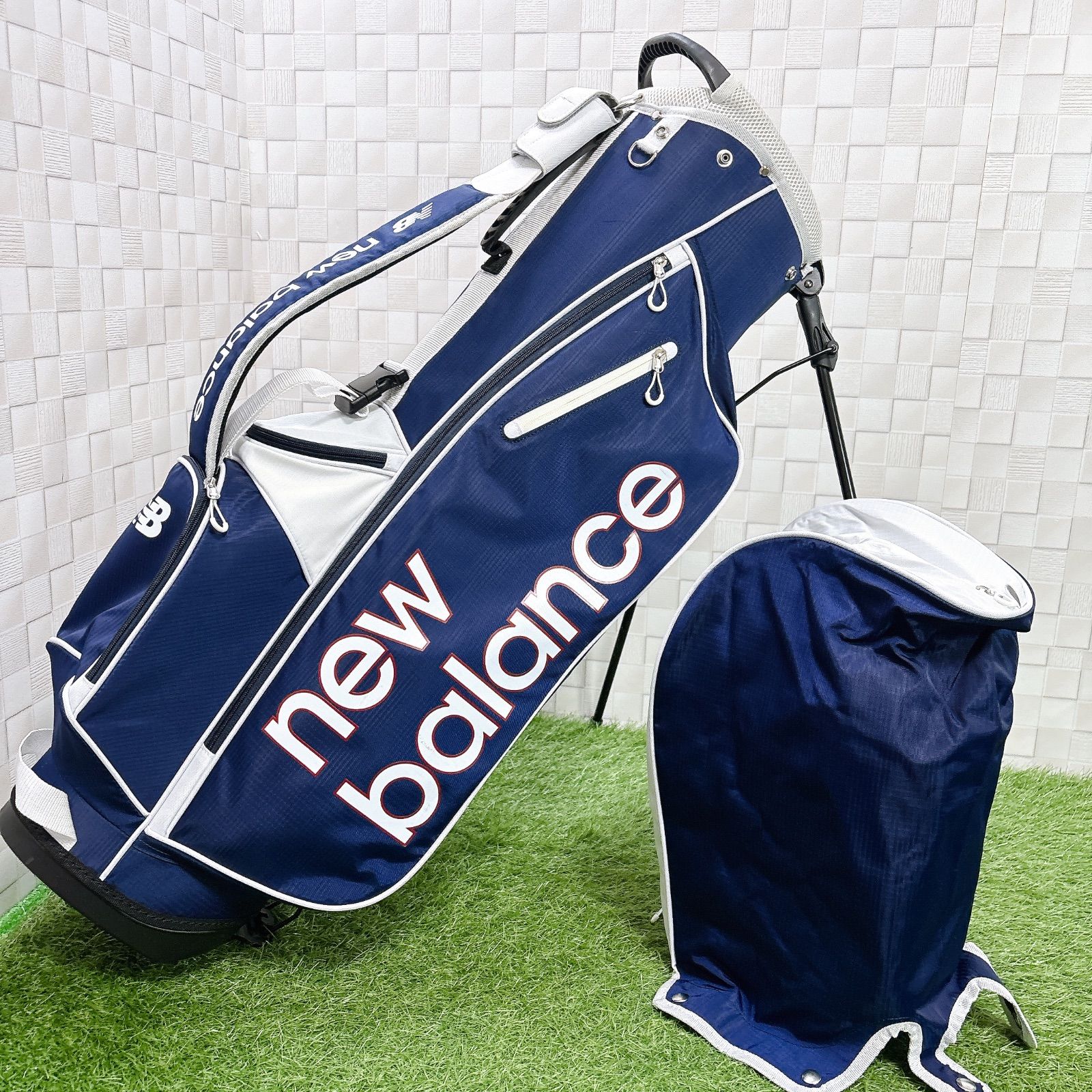 ニューバランス ゴルフ キャディーバッグ スタンド式 7.5型 5分割 new balance golf - ニューバランス ゴルフ キャディーバッグ