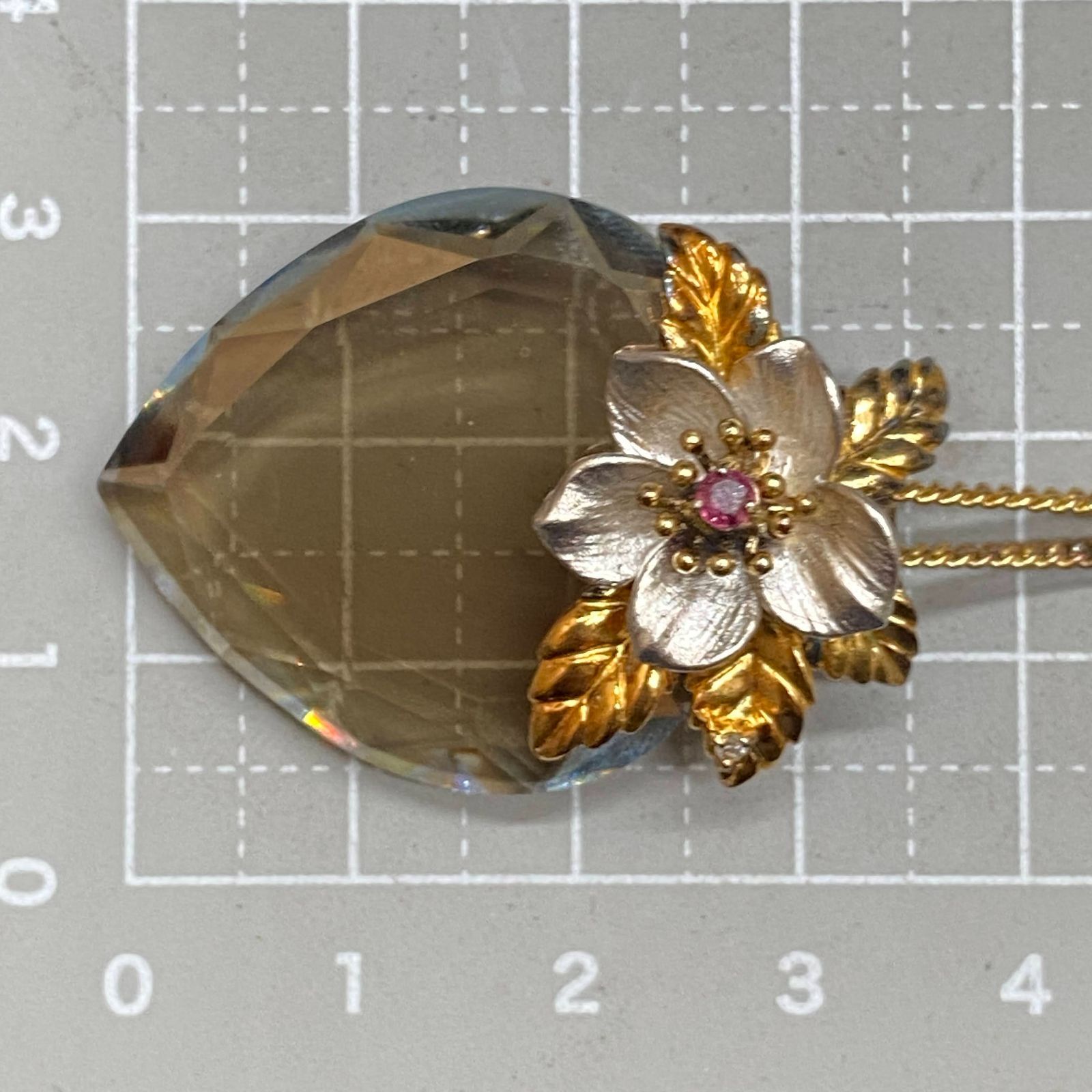 G384 IEI 天然ルビー ダイヤモンド ペンダント ネックレス