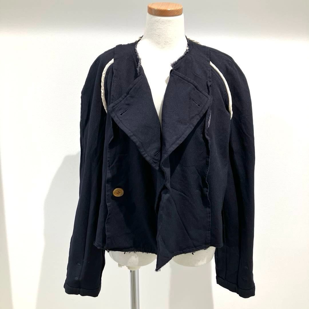 トリココムデギャルソン ノーカラージャケット ショートコート